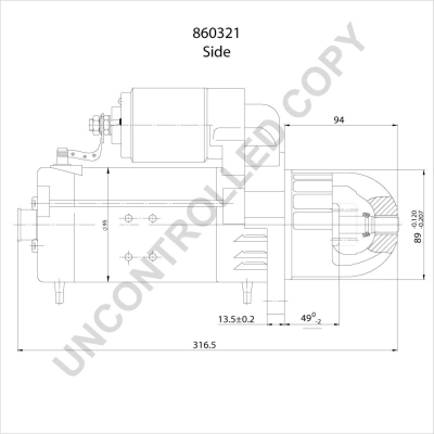 Motor de arranco 860321 Prestolite