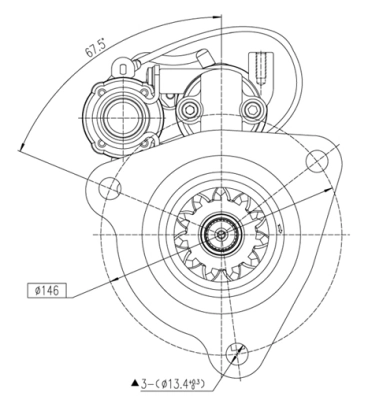 M90R3547SE Prestolite Motor de arranco