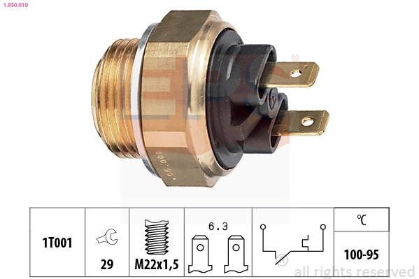 Compre 251959481 VAG Sensor de temperatura do fluido de esfriamento (de ativação de ventilador do radiador)
