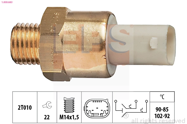 Sensor de temperatura do fluido de esfriamento (de ativação de ventilador do radiador) para BMW 5 E39