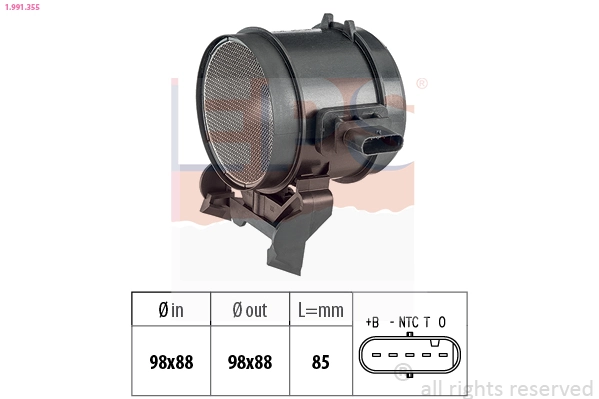 181967 Cargo Sensor de fluxo (consumo) de ar, medidor de consumo M.A.F. - (Mass Airflow)