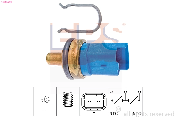 Sensor de temperatura do fluido de esfriamento para Fiat Ducato II 230