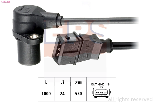Sensor de posição (de revoluções) de cambota 96418382 Hyundai/Kia