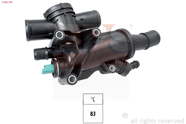 Caixa do termostato Peugeot 607  9D, 9U