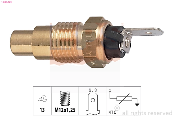 Sensor de temperatura do fluido de esfriamento KW11N Sankei