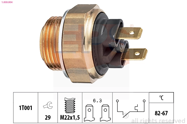 CA95260000 VAG Sensor de temperatura do fluido de esfriamento (de ativação de ventilador do radiador)