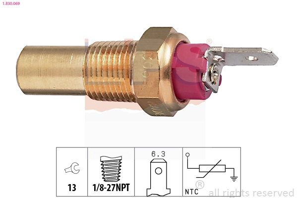  Sensor de temperatura do fluido de esfriamento Ford Transit IV plataforma a bordo (T) (1985 - 1992) IV