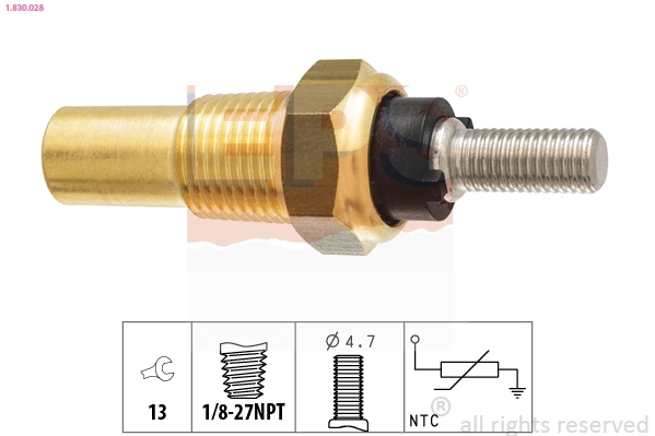 Sensor de temperatura do fluido de esfriamento Ford Taunus '80 GBS.GBNS