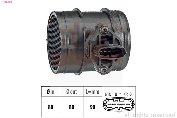 55562389 Fiat/Alfa/Lancia Sensor de fluxo (consumo) de ar, medidor de consumo M.A.F. - (Mass Airflow)