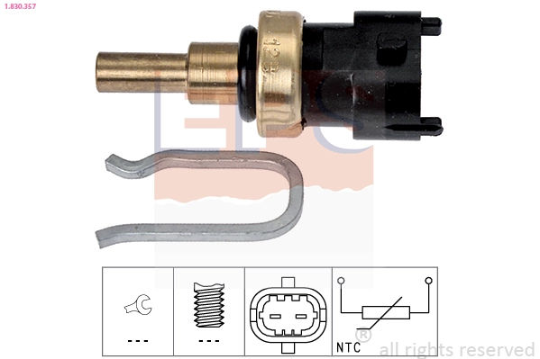 Sensor de temperatura do fluido de esfriamento Fiat 500 X 334