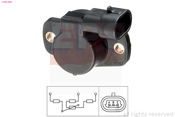 Sensor de posição da válvula de borboleta (potenciômetro) RECCPM9122 CSV Electronic Parts