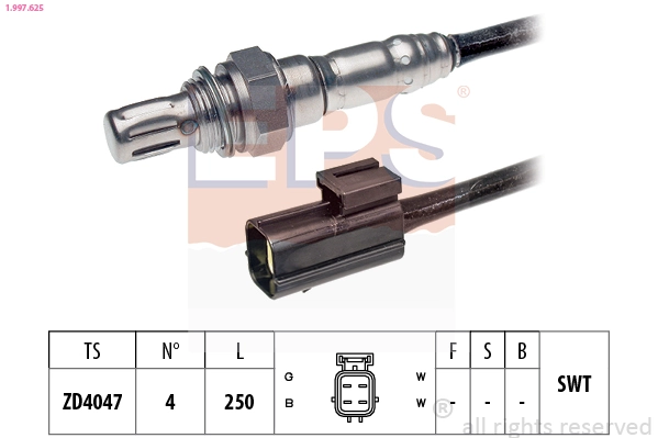 0046407316 Fiat/Alfa/Lancia Sonda lambda, sensor de oxigênio até o catalisador