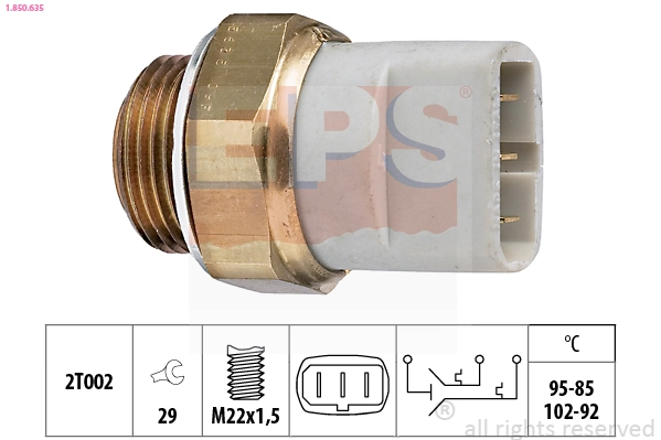 Sensor de temperatura do fluido de esfriamento (de ativação de ventilador do radiador) para Audi A6 C5 4B2, 4B4