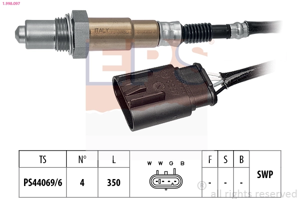 Sonda lambda, sensor de oxigênio Alfa Romeo Giulietta  940
