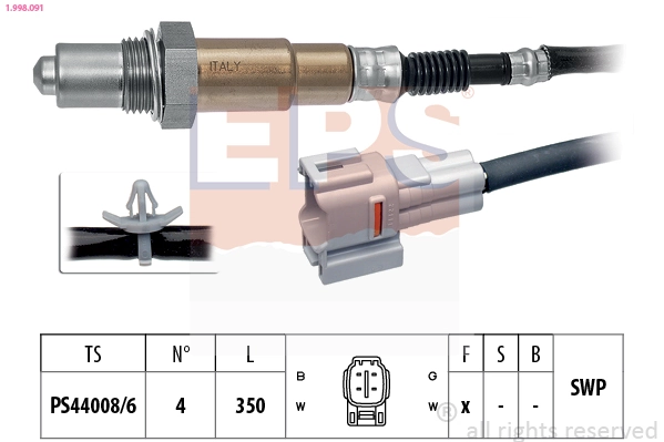  Sonda lambda, sensor de oxigênio Suzuki Swift III hatchback (RS) (2005 - 2011) III