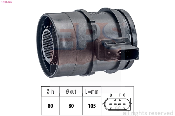 Sensor de fluxo (consumo) de ar, medidor de consumo M.A.F. - (Mass Airflow) BMW 1  E81