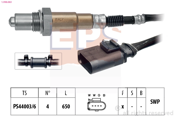 Sonda lambda, sensor de oxigênio depois de catalisador AND 3L906003