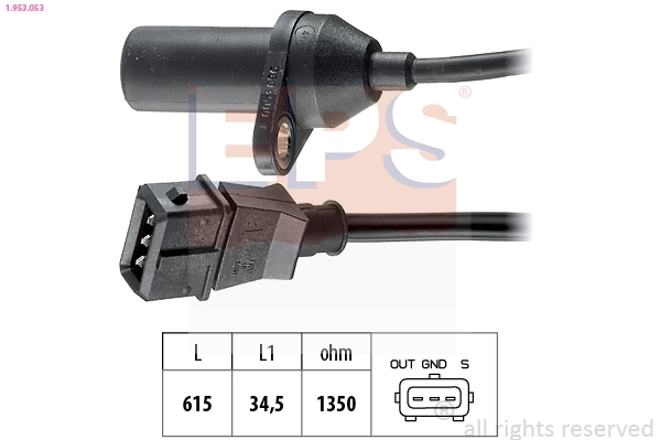 Compre 1612907480 Peugeot/Citroen Sensor de posição (de revoluções) de cambota