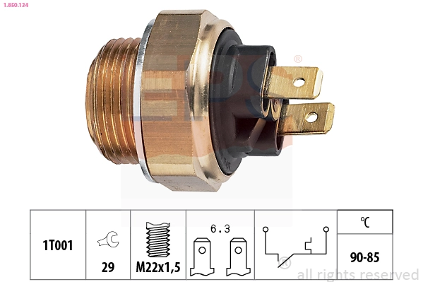Sensor de temperatura do fluido de esfriamento (de ativação de ventilador do radiador) General Motors 96130962 preço, a partir de 7,95 USD