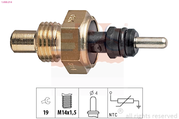 0280130035 Bosch Sensor de temperatura do fluido de esfriamento