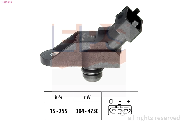 Sensor de pressão no coletor de admissão, MAP 4773800 General Motors