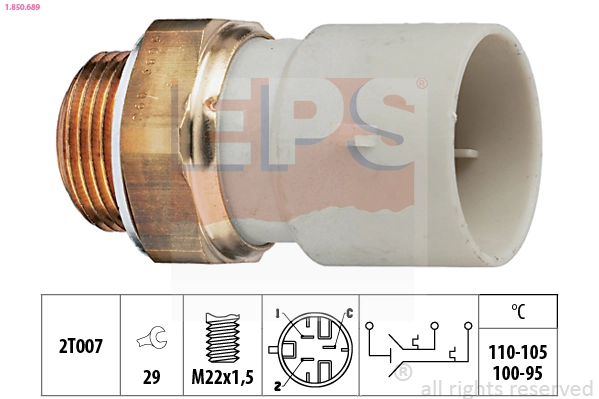Sensor de temperatura do fluido de esfriamento (de ativação de ventilador do radiador) 90339408 General Motors