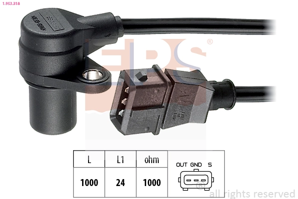 Sensor de posição (de revoluções) de cambota 0986280803 Bosch