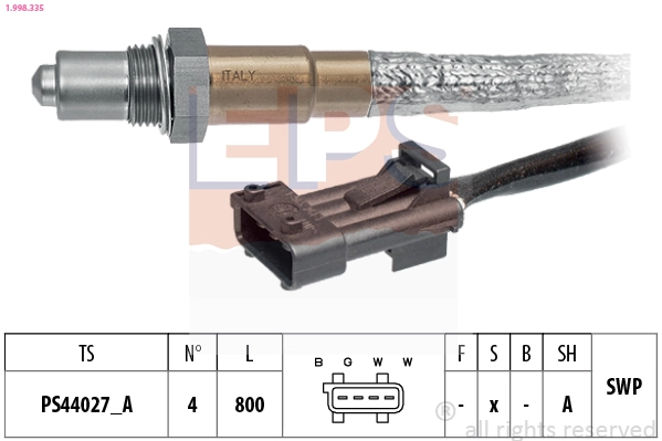 Sonda lambda, sensor de oxigênio para Volvo S60 I RS, RH