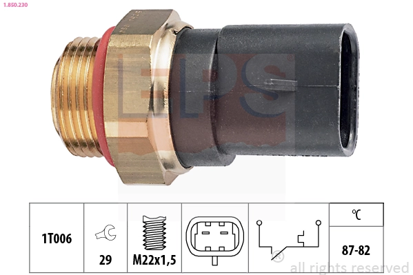 Compre 1341028 General Motors Sensor de temperatura do fluido de esfriamento (de ativação de ventilador do radiador)