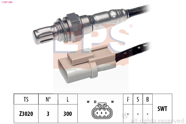 Sonda lambda, sensor de oxigênio até o catalisador 258005211 Bosch