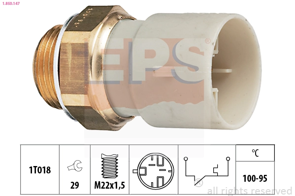 Sensor de temperatura do fluido de esfriamento (de ativação de ventilador do radiador) General Motors 90339500