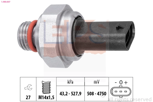 8570936 Mercedes Sensor de pressão dos gases de escape