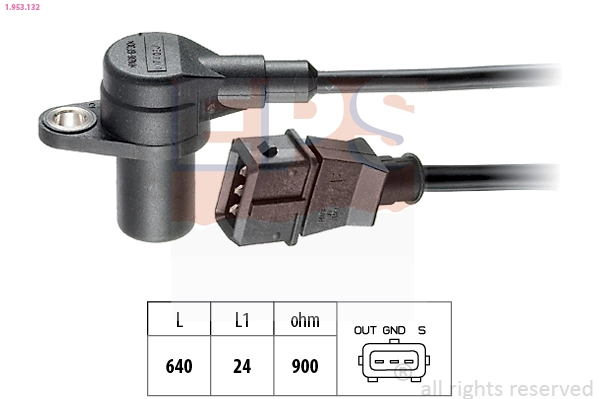31613843010 GAZ Sensor de posição (de revoluções) de cambota