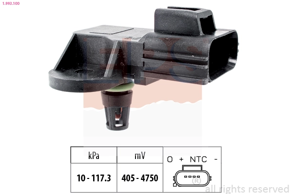 Compre 8942097209 Daihatsu Sensor de pressão no coletor de admissão, MAP