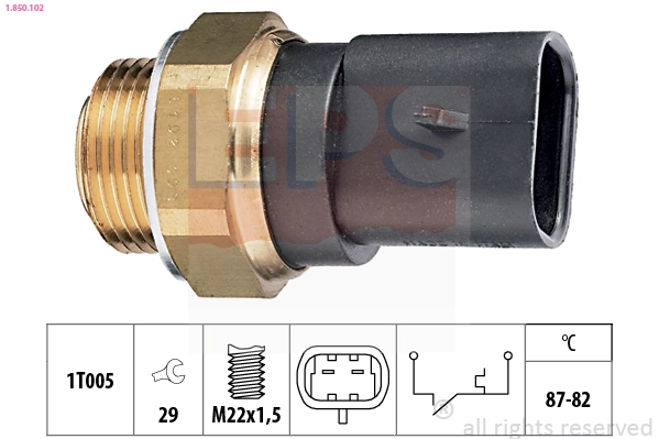 1341028 General Motors Sensor de temperatura do fluido de esfriamento (de ativação de ventilador do radiador)