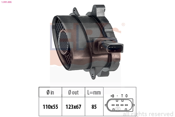 Compre 13627788744 Mercedes Sensor de fluxo (consumo) de ar, medidor de consumo M.A.F. - (Mass Airflow)