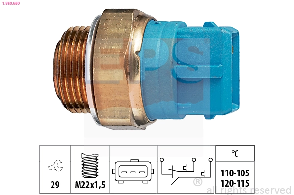 Compre 1341043 General Motors Sensor de temperatura do fluido de esfriamento (de ativação de ventilador do radiador)