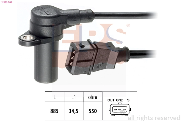 Compre Sensor de posição (de revoluções) de cambota Opel Omega 