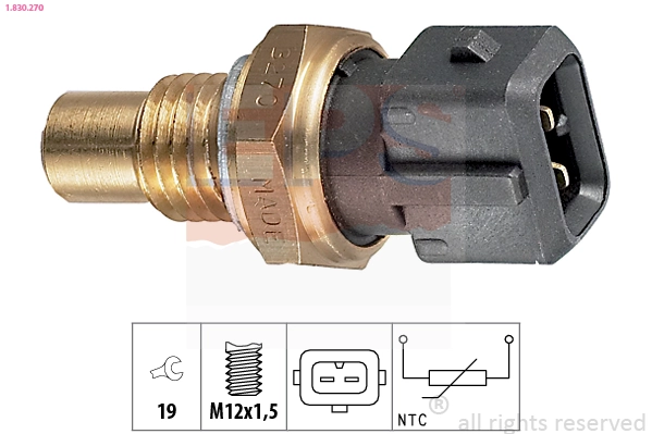 Sensor de temperatura do fluido de esfriamento 295065 EFI