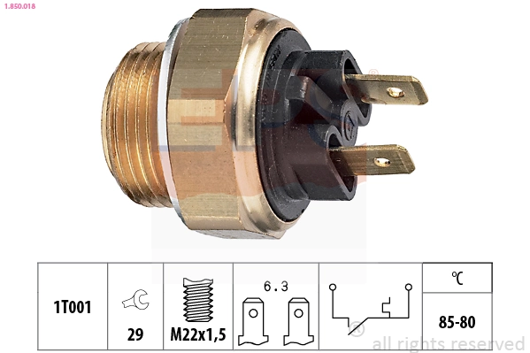 95493258 Peugeot/Citroen Sensor de temperatura do fluido de esfriamento (de ativação de ventilador do radiador)