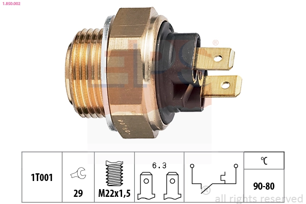 Sensor de temperatura do fluido de esfriamento (de ativação de ventilador do radiador) Nissan/Infiniti 21595R7400 preço, a partir de 7,36 USD