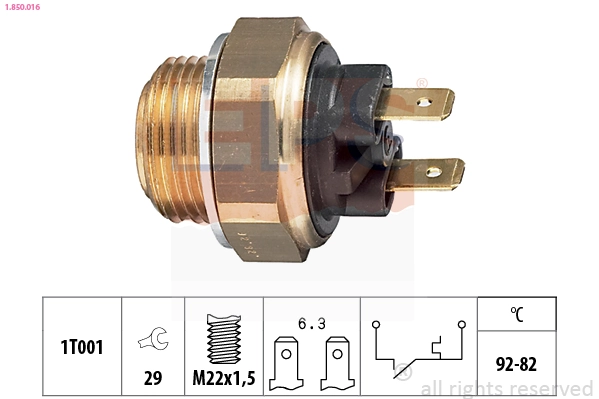 Sensor de temperatura do fluido de esfriamento (de ativação de ventilador do radiador) 21595R7400 Nissan/Infiniti