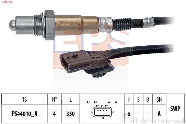 Sonda lambda, sensor de oxigênio até o catalisador Magneti Marelli OSM112