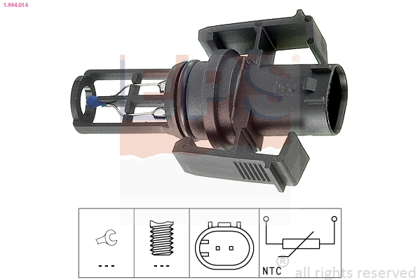  Sensor de temperatura da mistura de ar SsangYong Korando SUV (KJ) (1996 - 2006) 