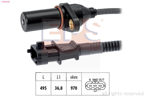 83372 Perkins Sensor de posição (de revoluções) de cambota