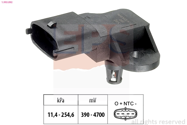 Sensor de pressão de supercompressão 261230042 VAG