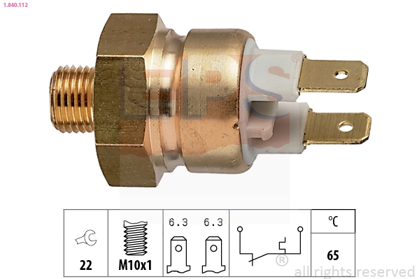 Sensor de temperatura do fluido de esfriamento (de ativação de ventilador do radiador) para Volkswagen LT 281-363