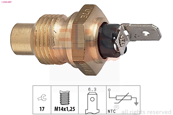  Sensor de temperatura do fluido de esfriamento Renault 9 sedan (L42) (1981 - 1988) 