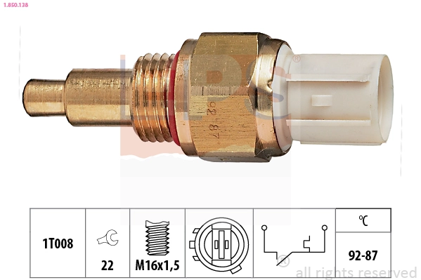 Sensor de temperatura do fluido de esfriamento (de ativação de ventilador do radiador) Honda Accord III CA5 ao melhor preço