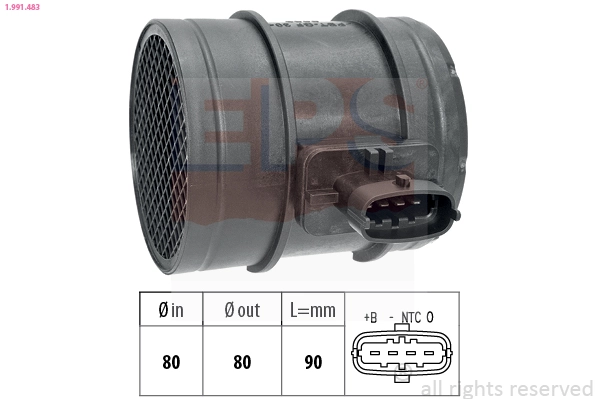 Sensor de fluxo (consumo) de ar, medidor de consumo M.A.F. - (Mass Airflow) Iveco Daily preço, a partir de 45,22 USD